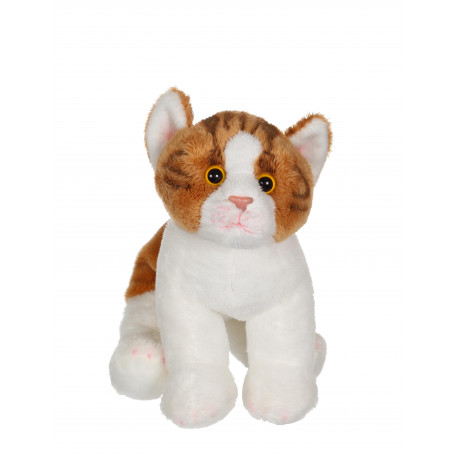 Chat Floppikitty Roux Et Blanc 22 Cm