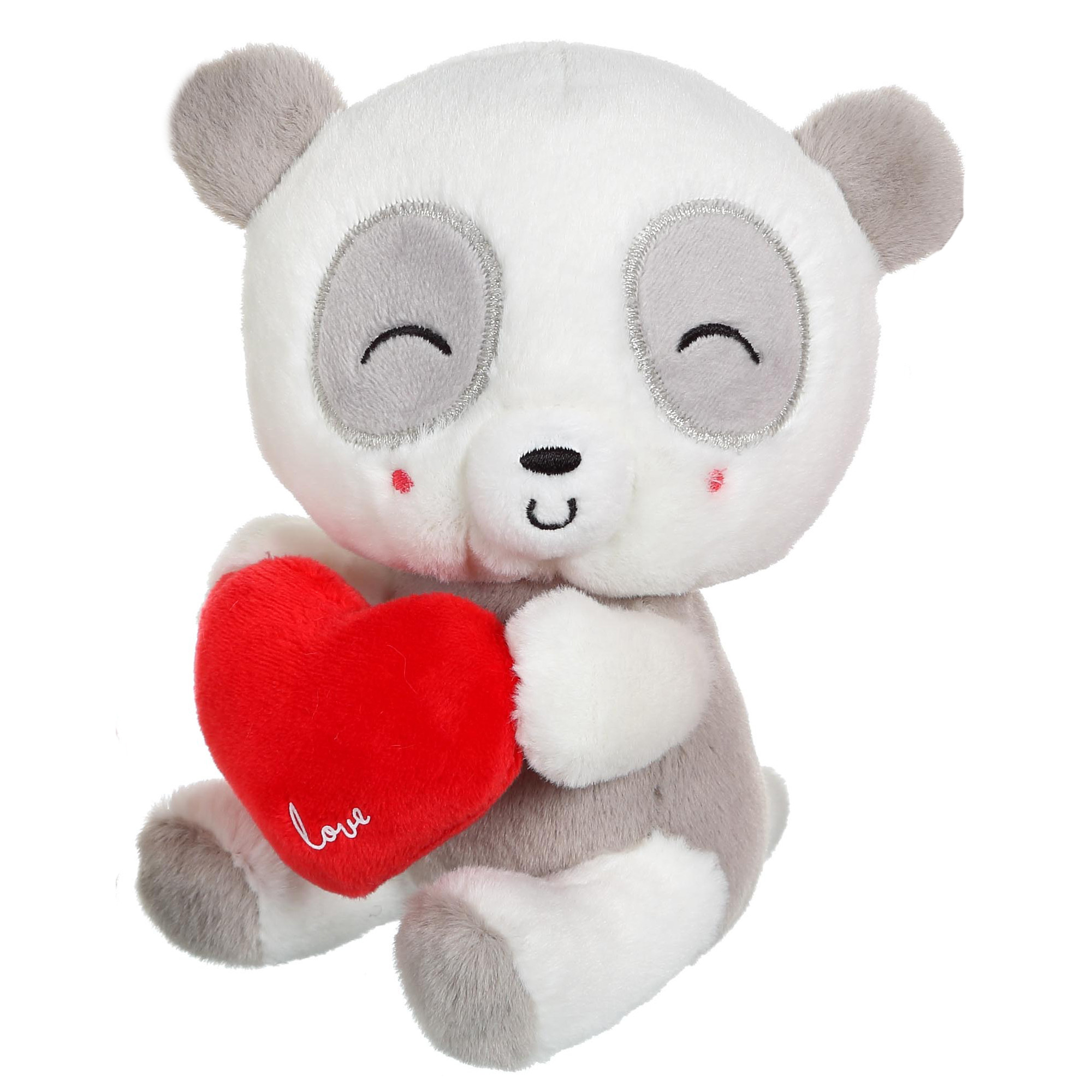 Panda en peluche avec coeur