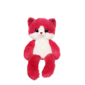 Peluche Chat "Leggies" Rose Framboise - 32 cm