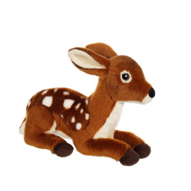 Peluche - Faon Réaliste Marron & Blanc - 23 cm