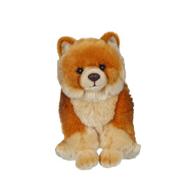 Chiens réalistes assis - Peluche Loulou de Poméranie - 25 cm