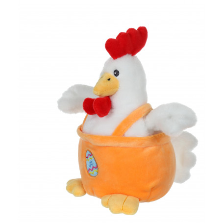 Peluche poule orange Les Poulettes Champêtres Chics (20 cm